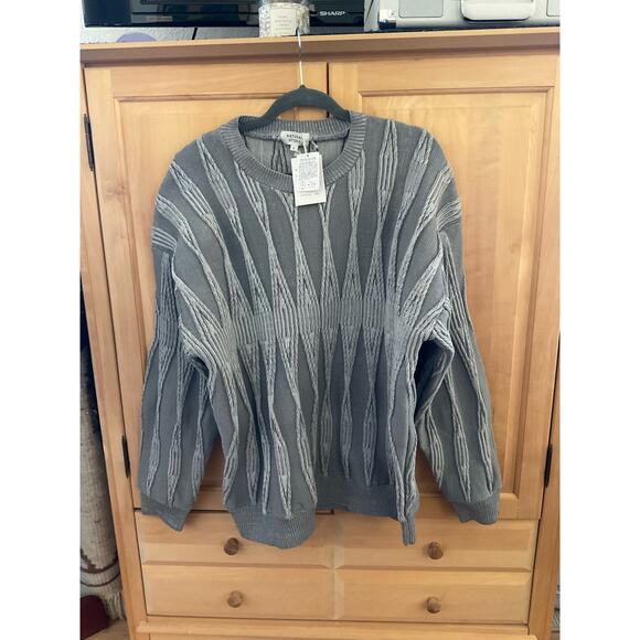 Men’s Natural Story Knit Vintage Looking Sweater - Picture 1 of 6